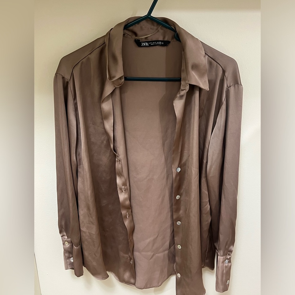 Satin shirt zara